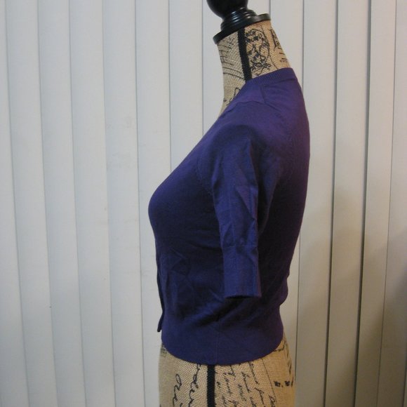 NWT Express purple cropped cardigan sweater XS extra small - Picture 2 of 4